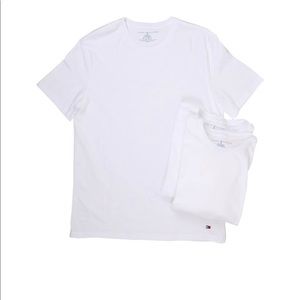3 TOMMY HILFIGER MENS COTTON WHITE CREW NECK